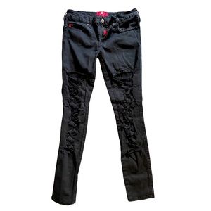 Royal Bones black distressed jeans